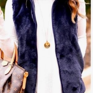 J. Crew Faux Fur Vest